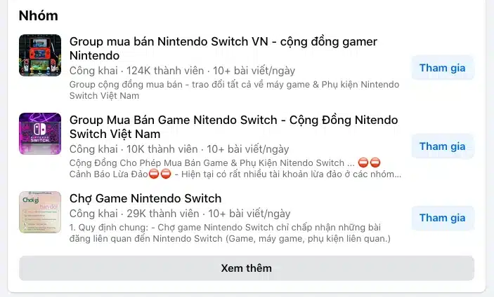 Group mua bán Nintendo Switch VN - cộng đồng gamer Nintendo