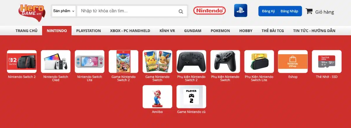 Mua Nintendo tại herogame.vn