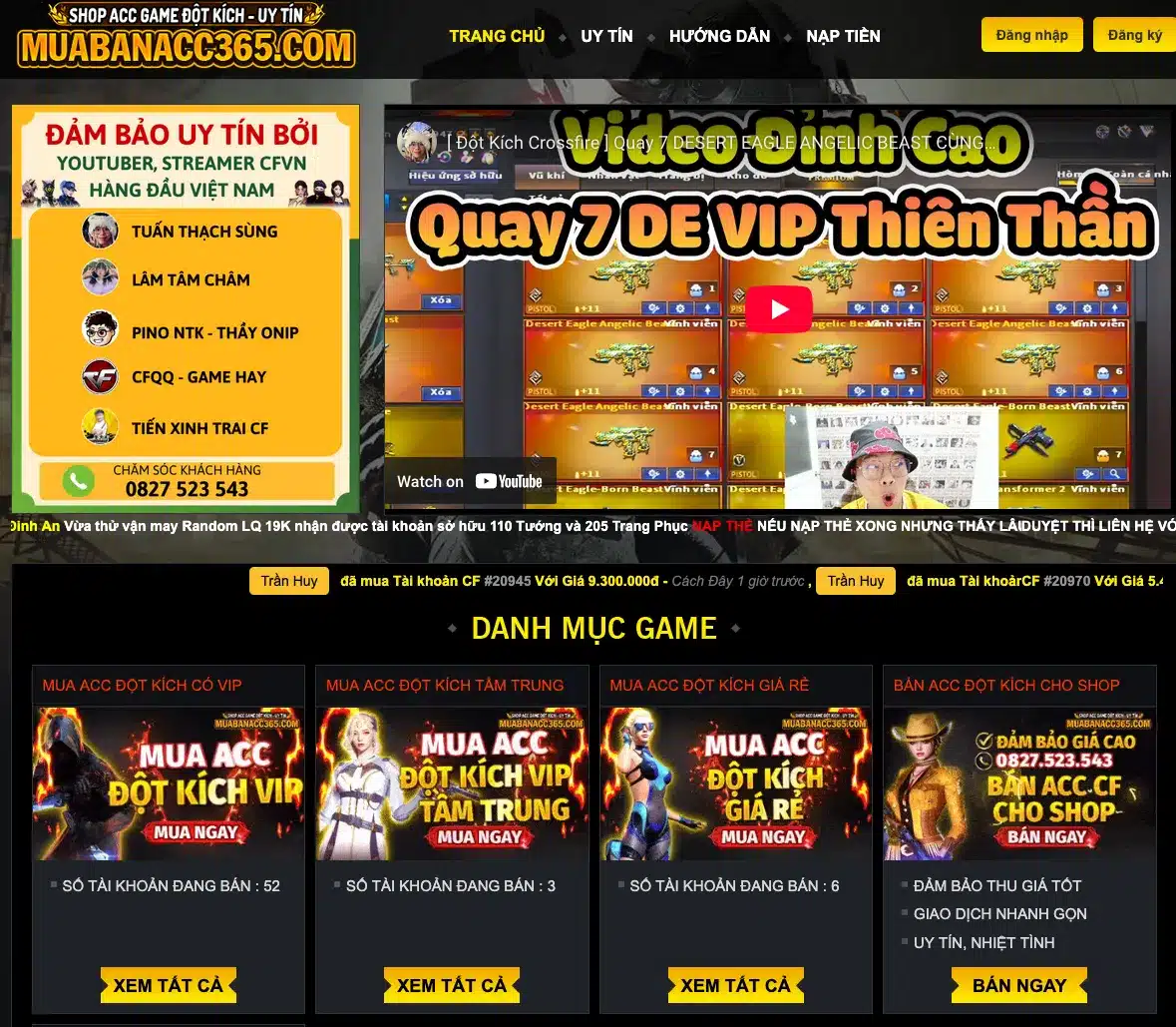 MuaBanAcc365.Com - SHOP ACC ĐỘT KÍCH UY TÍN