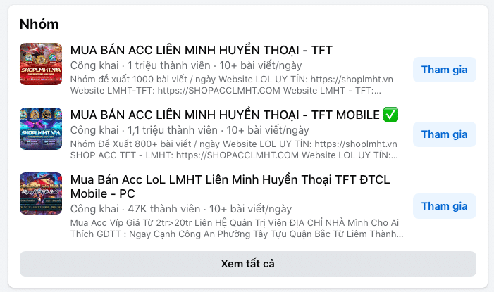 Nhóm Mua Bán ACC Nick LOL - TFT ( ĐTCL)