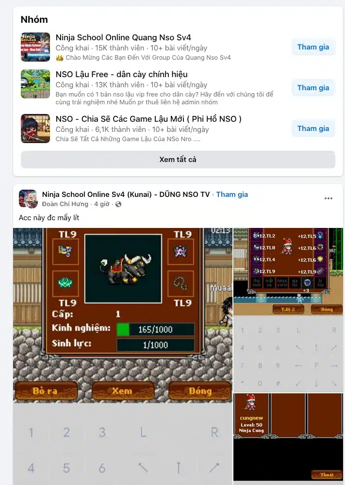 Nhóm mua bán Ninja School Online