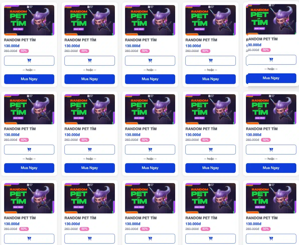 RANDOM ACC LMHT PET TÍM