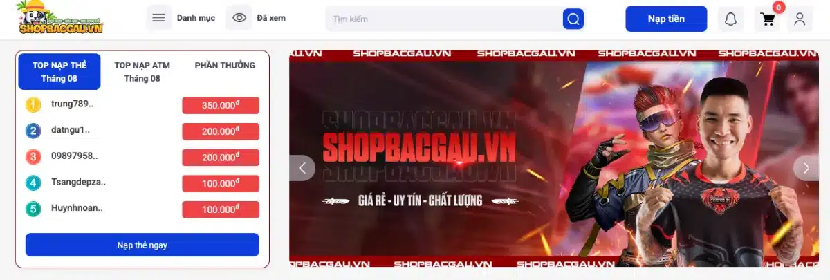 Shop Bác Gấu - Bán Acc Free Fire 1K 5KUy Tín Giá Rẻ Full Skin Súng Lv7