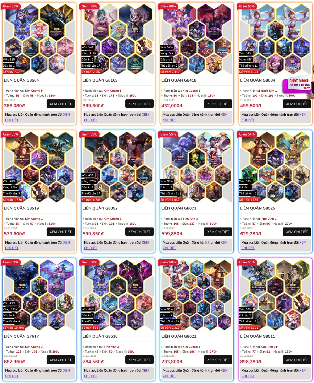 Shop Bán Acc LQ Skin Trang Phục VIP Giá Rẻ