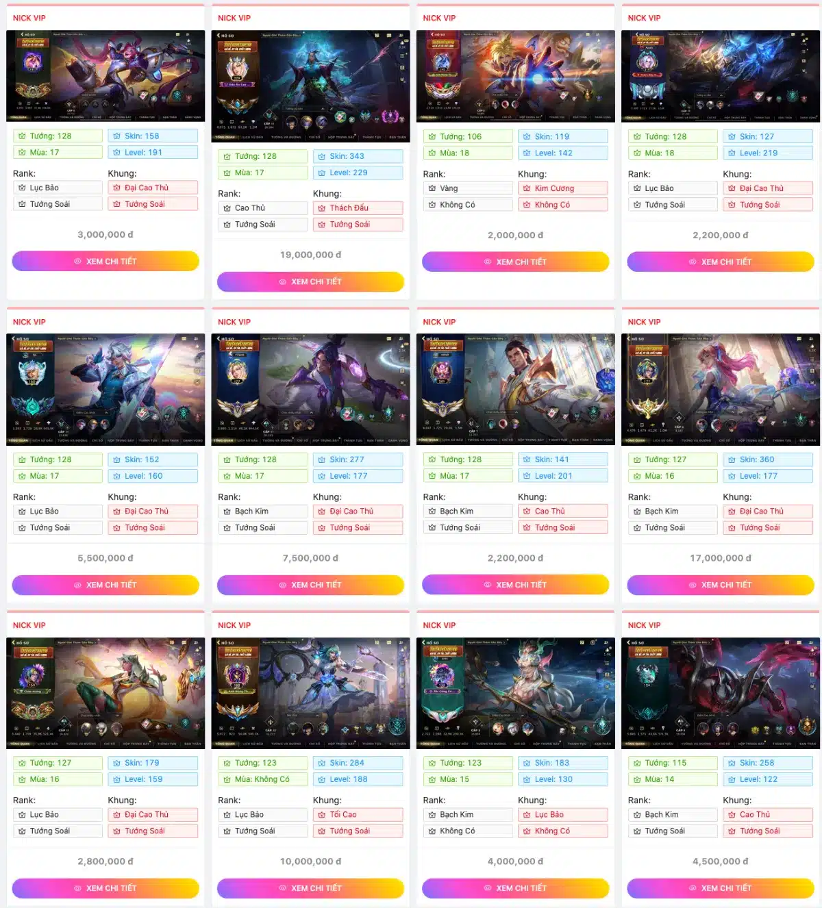 Shop Bán Acc Tốc Chiến VIP