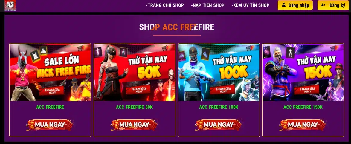 Shop acc ff 9k As Mobile