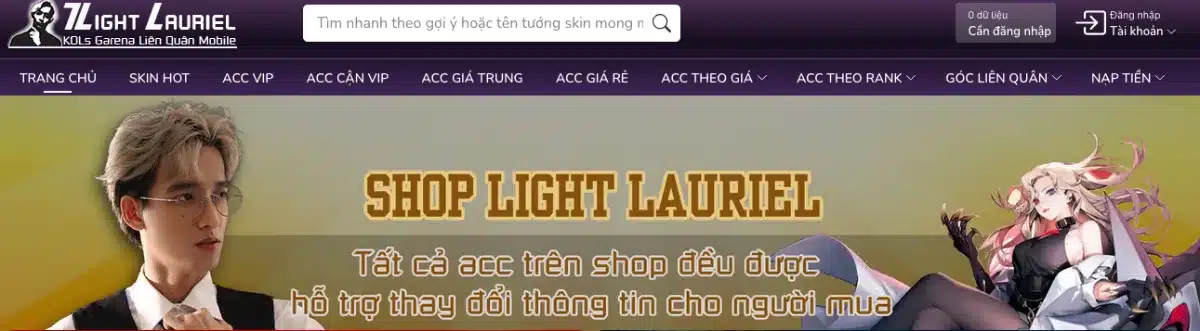 Shop bán acc Nak lightlauriel.com