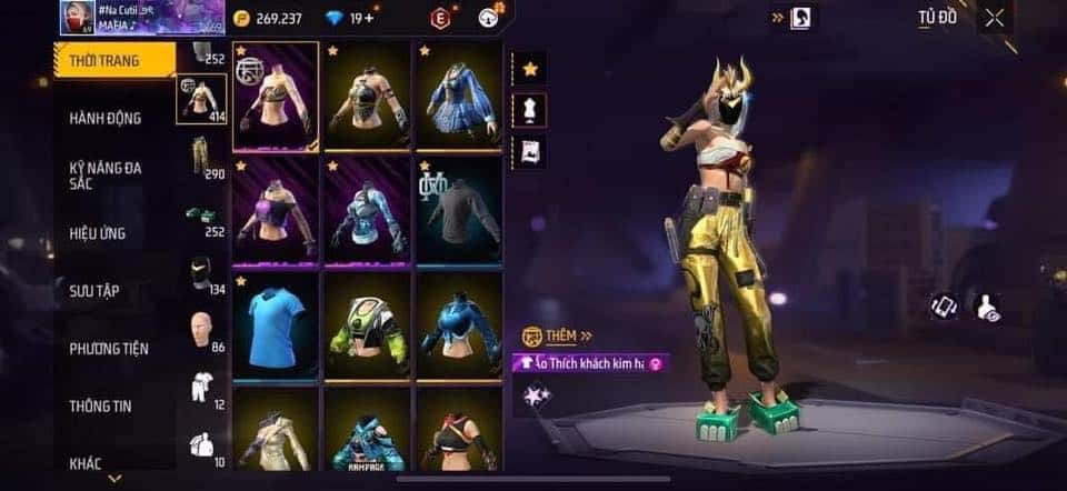 Shop bán acc ff chuyên nữ 20k 50k