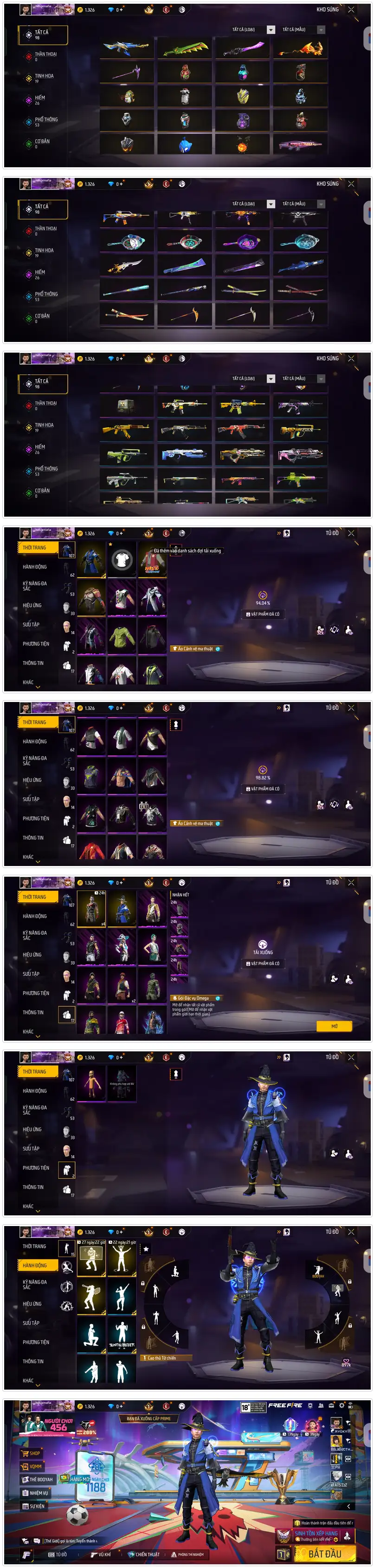 Shop bán acc ff giá học sinh 50k