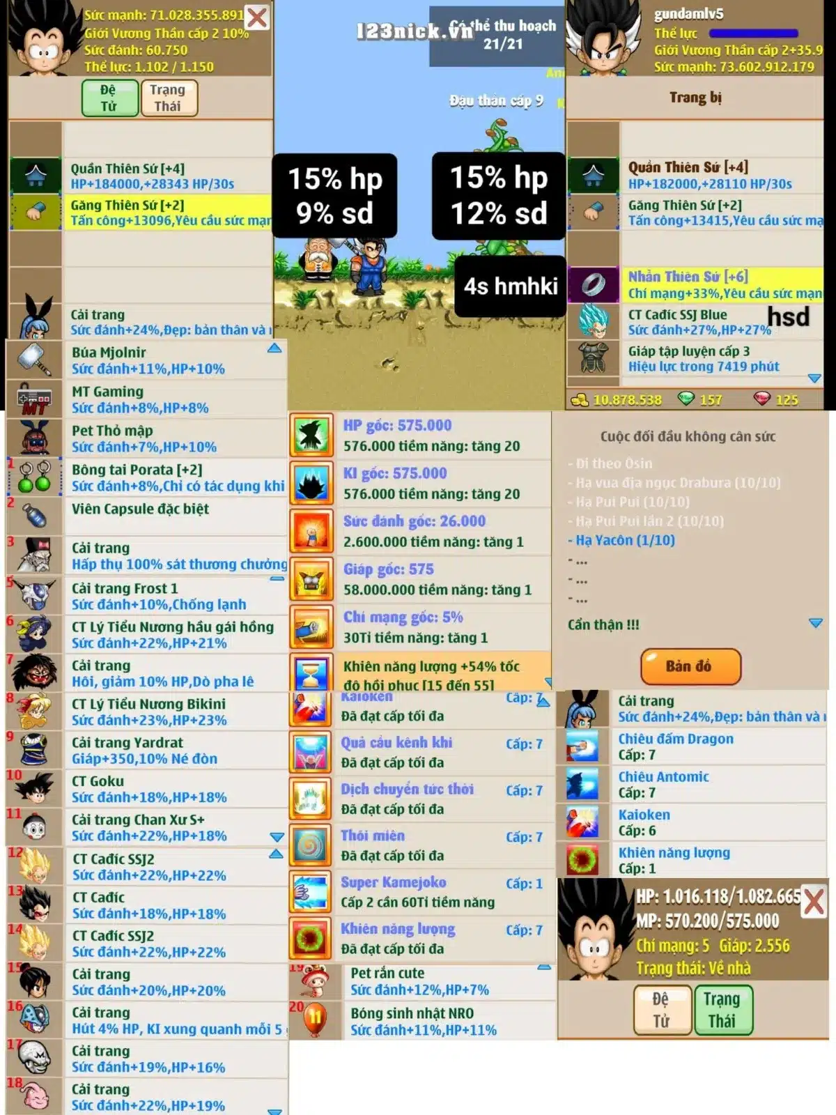Tặng Acc Ngọc Rồng Free