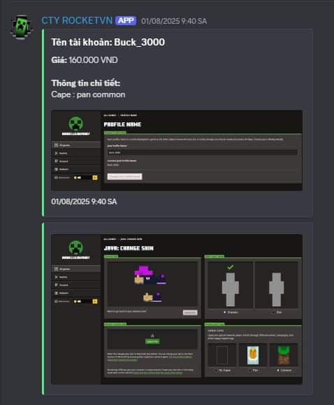 Tặng acc pre minecraft free