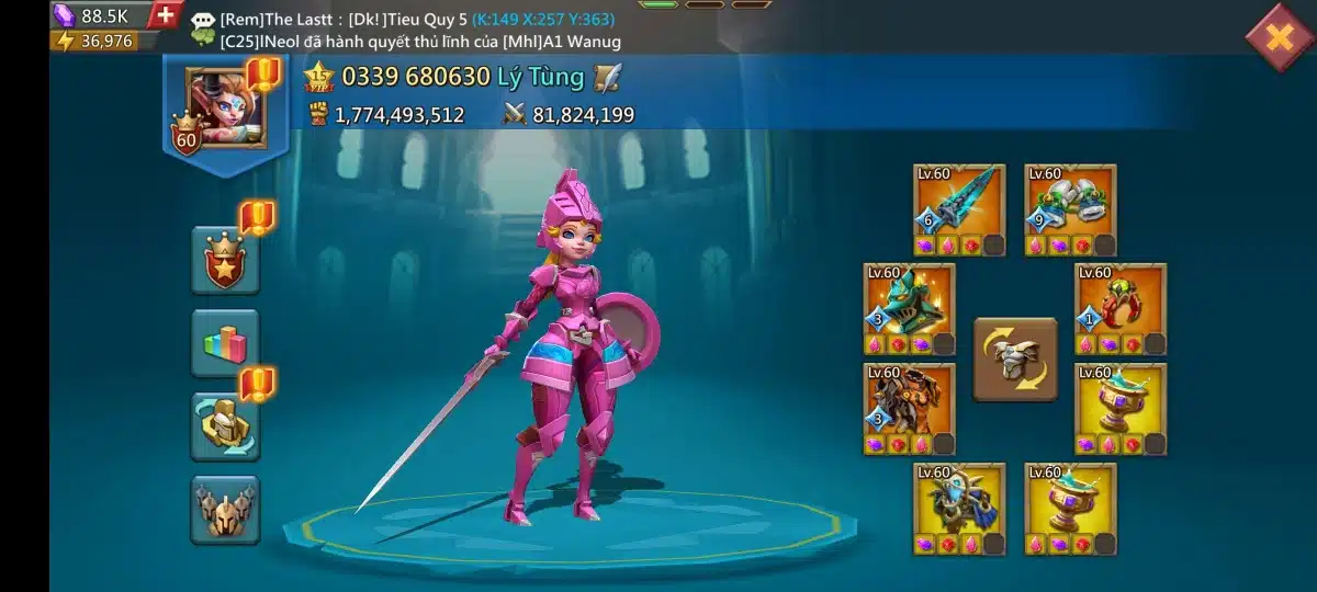 Trao đổi mua bán acc Lord Mobile free full gem