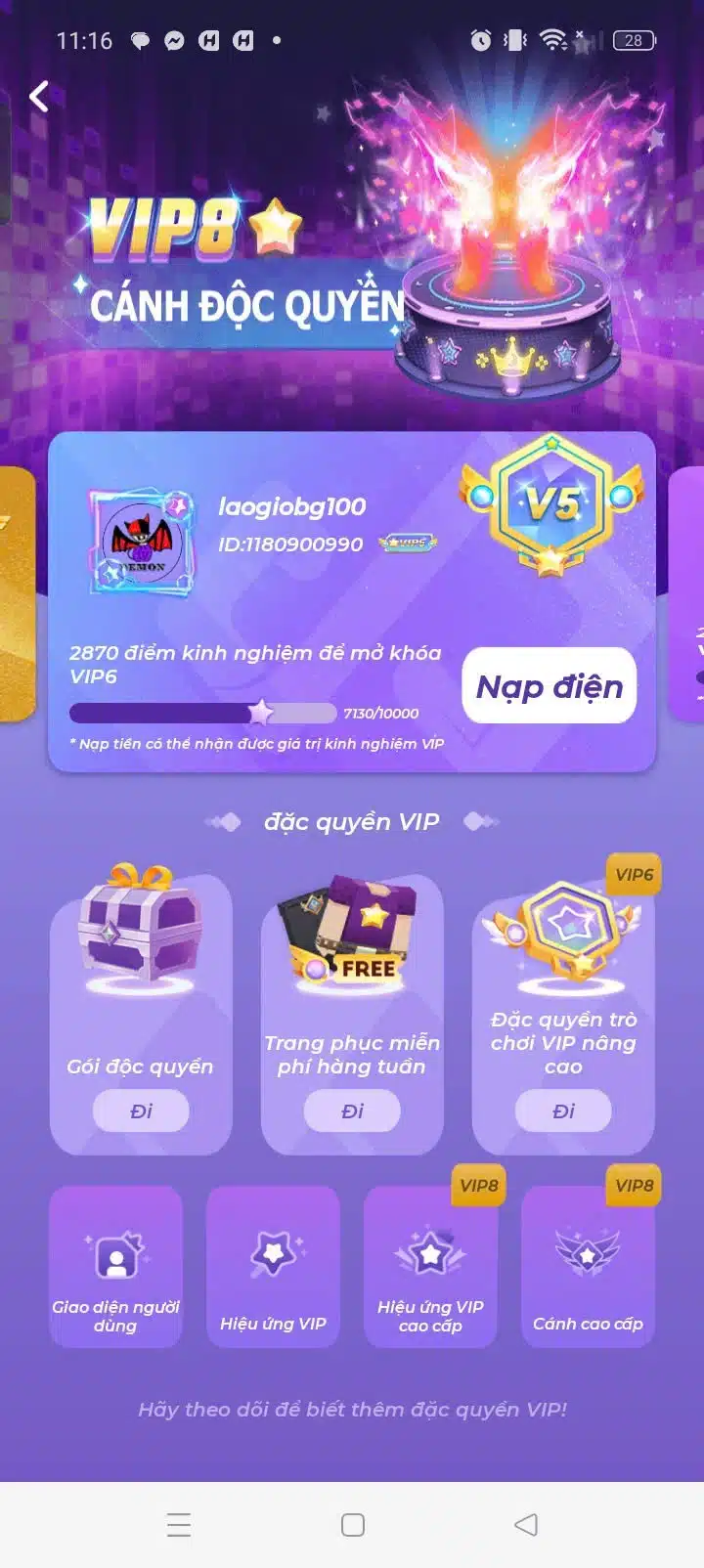 shop lão gió.vn acc blockman go VIP 8