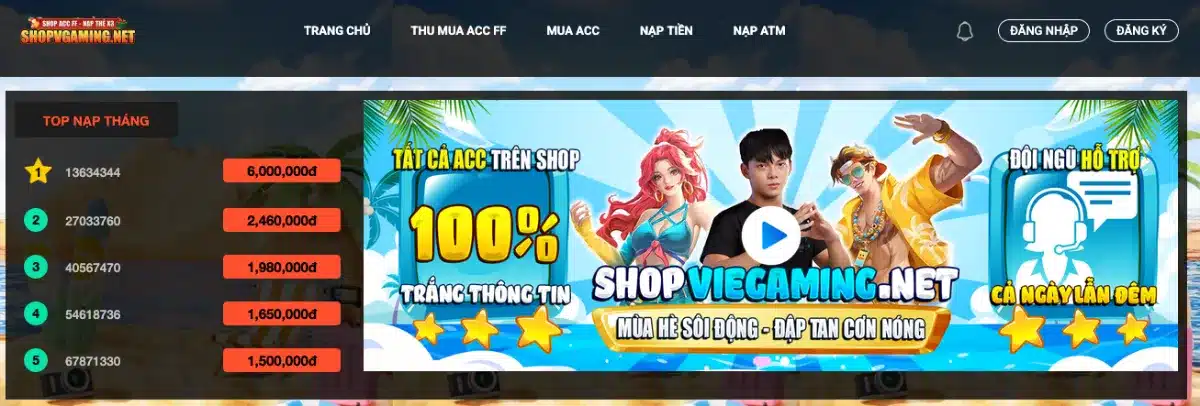 shopvgaming.net - Shop Nick Free Fire Chính Thức Của Vgaming