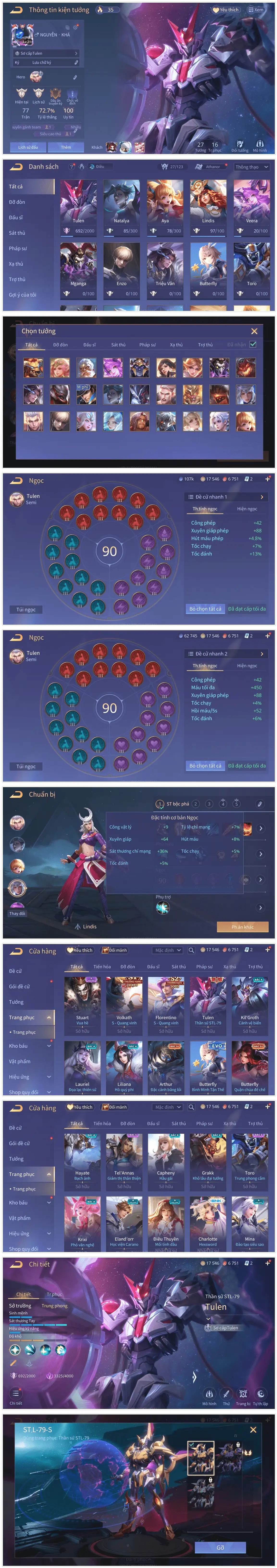 Acc LQ 50k Vip Full Tướng Full Trang Phục