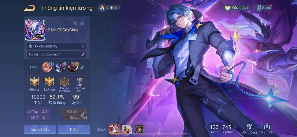 Cho acc clone liên quân off lâu VIP 10