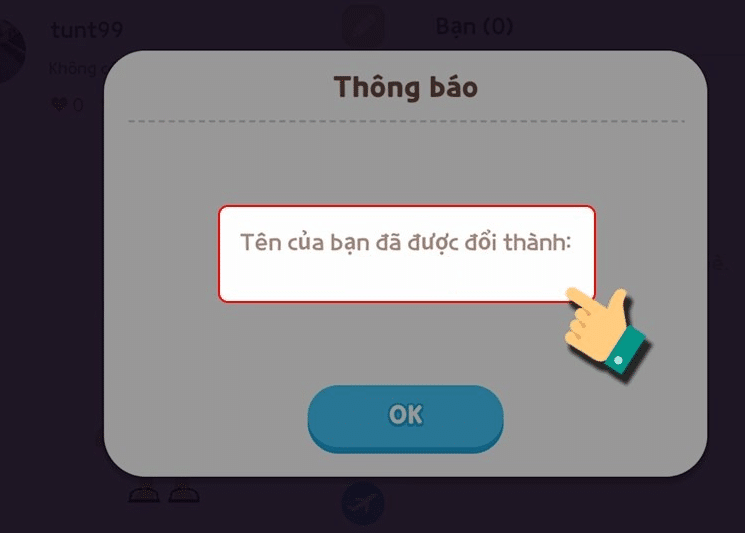Đổi tên play together có dấu cách thành công