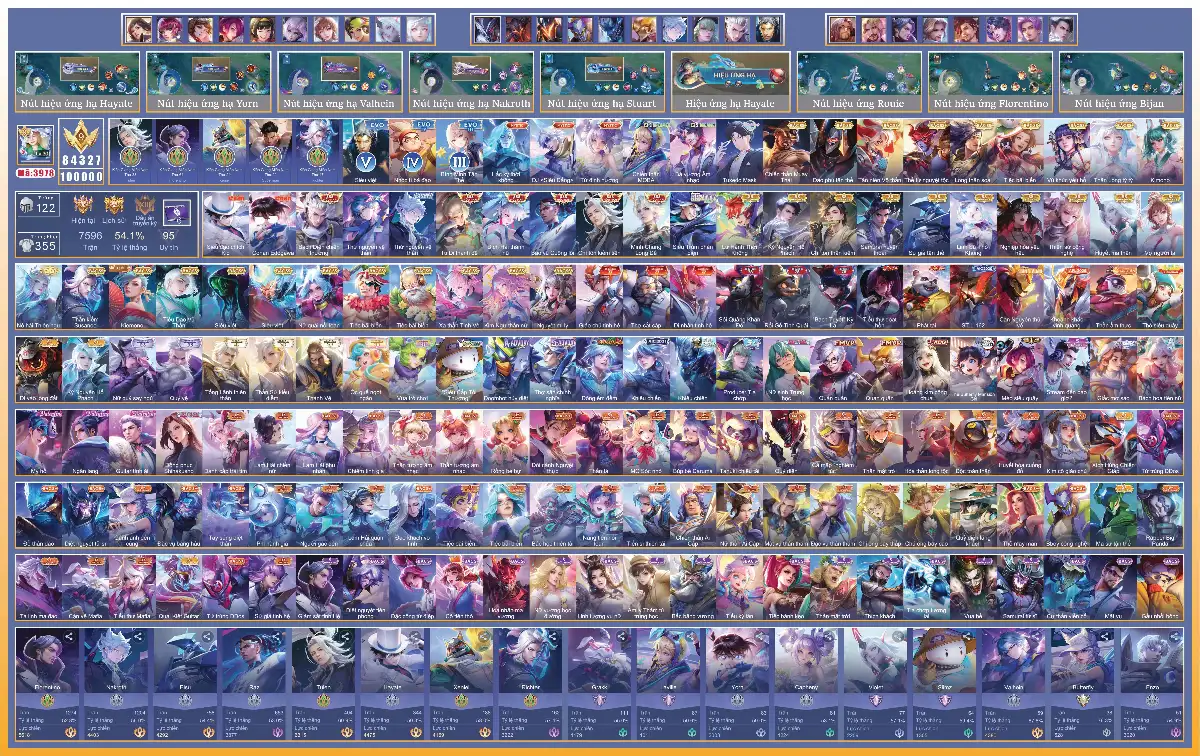 Shop acc LQ 20k full tướng siêu vip