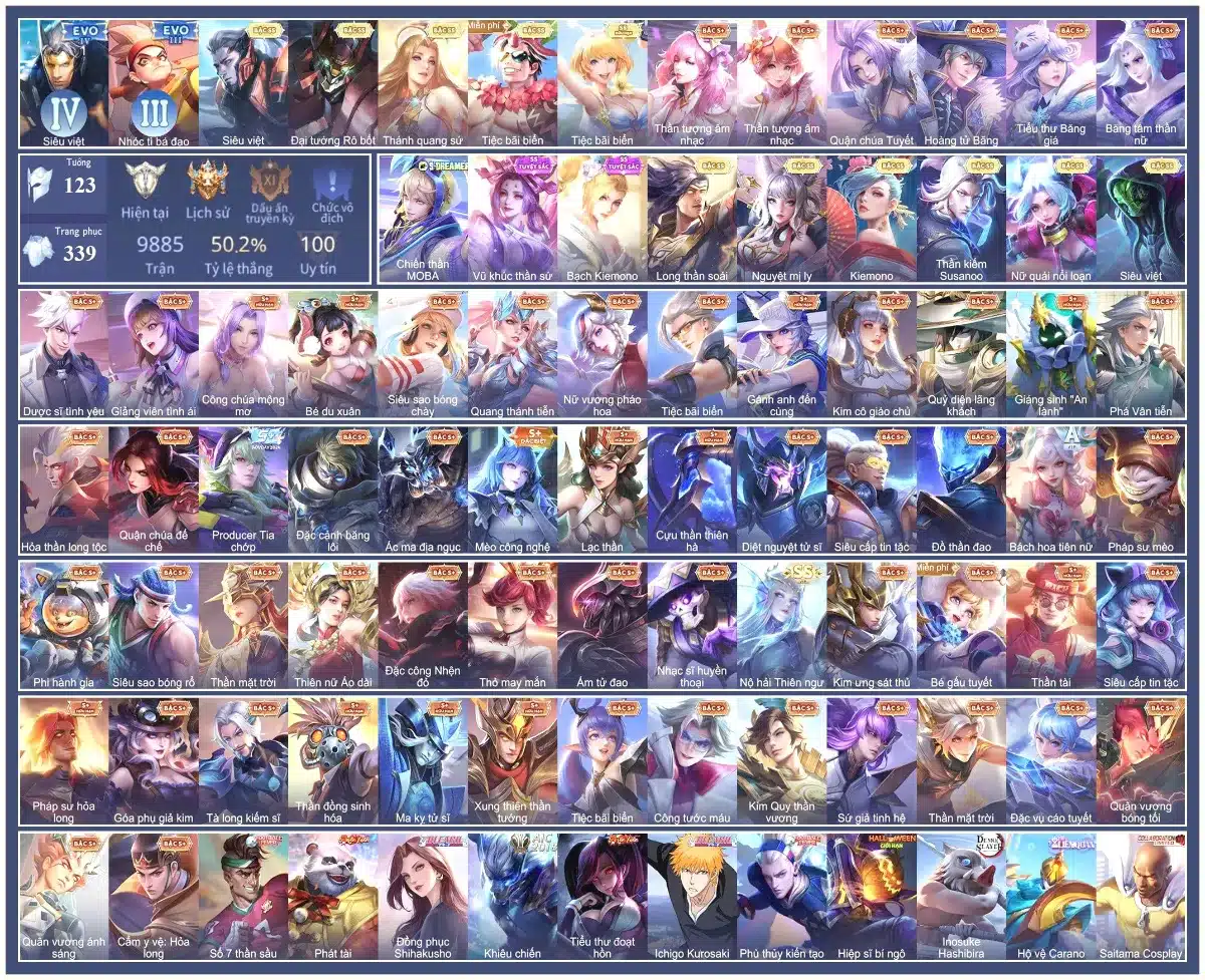 Tặng Acc LQ có Flo tinh hệ free