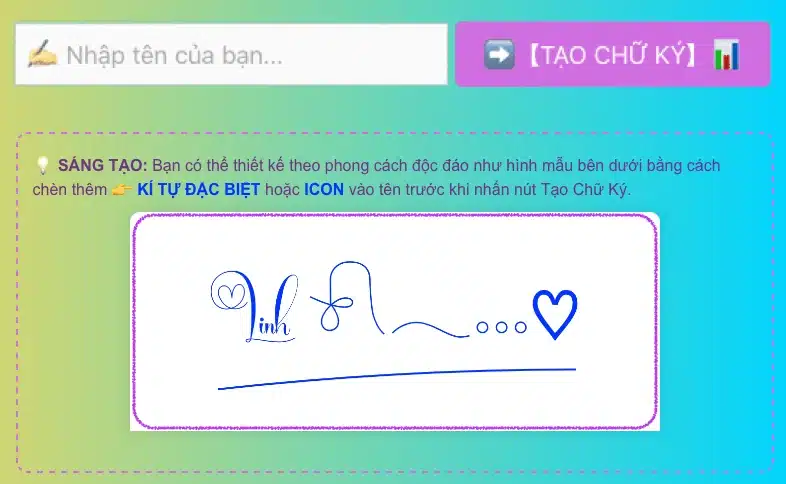 Tạo chữ ký bằng AI