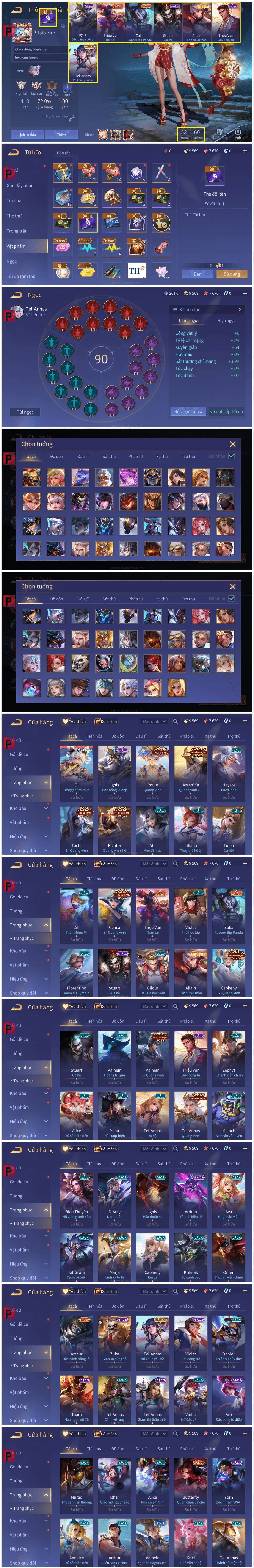 Xem acc liên quân 9k vip có gì