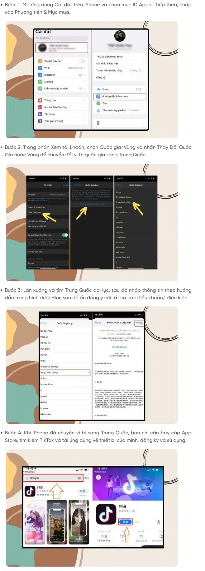Đăng ký douyin không cần số điện thoại trên iPhone