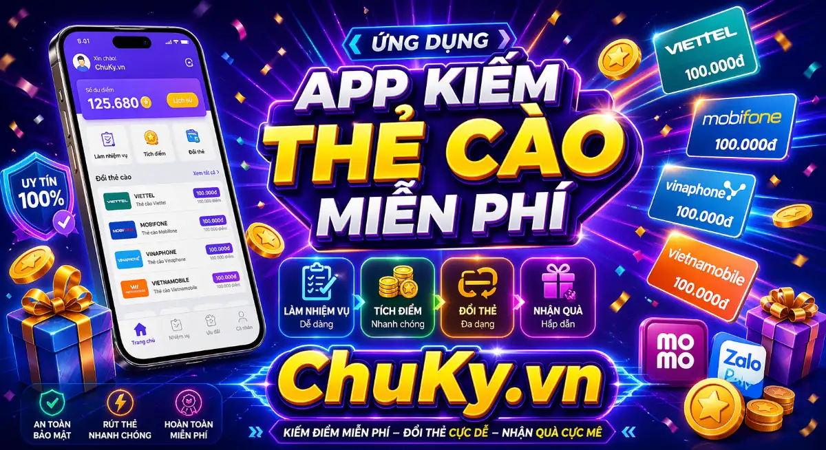 App Kiếm Thẻ Cào