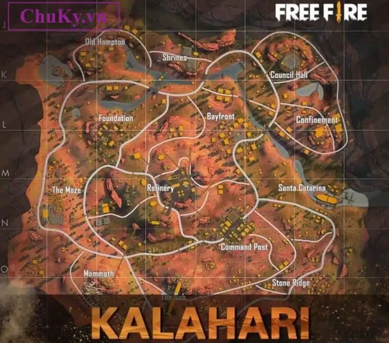 Bản Đồ Đảo Sa Mạc (Kalahari) Full Map