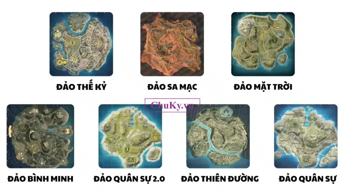 Bản đồ Free Fire các map đầy đủ
