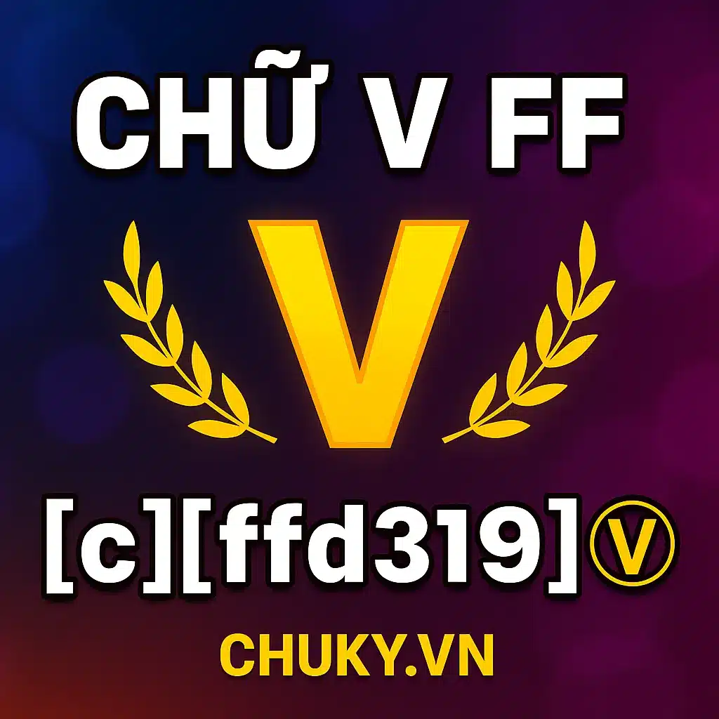 Bảng màu code chữ V FF