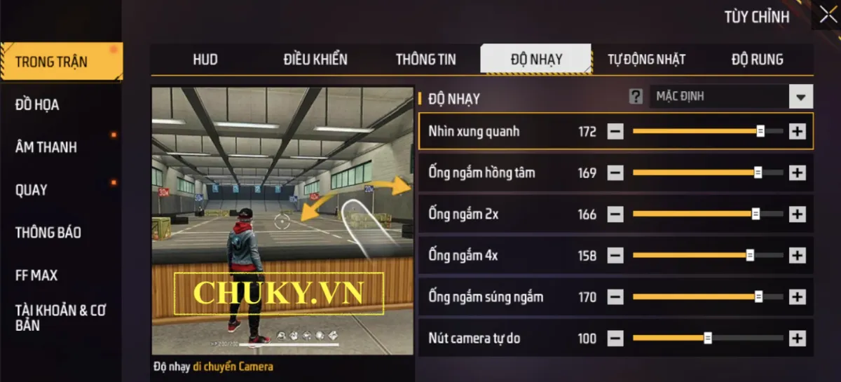 Cách chỉnh độ nhạy FF để headshot 100% cho iOS, IPhone
