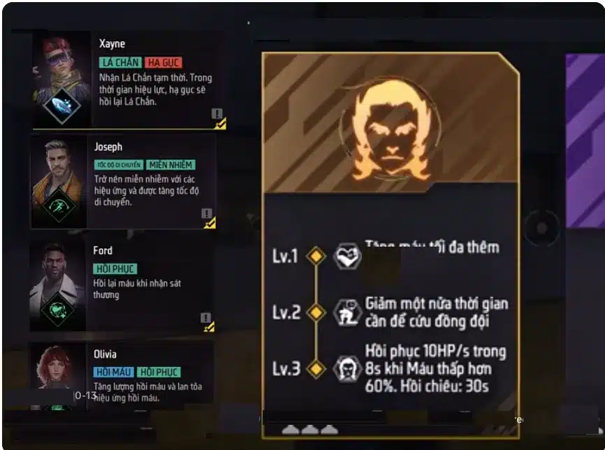 Combo siêu hồi máu trong Free Fire