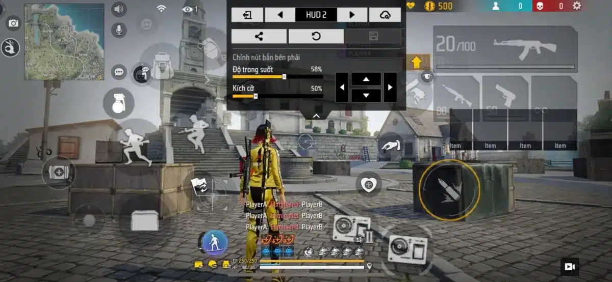 HUD gợi ý (3 ngón)