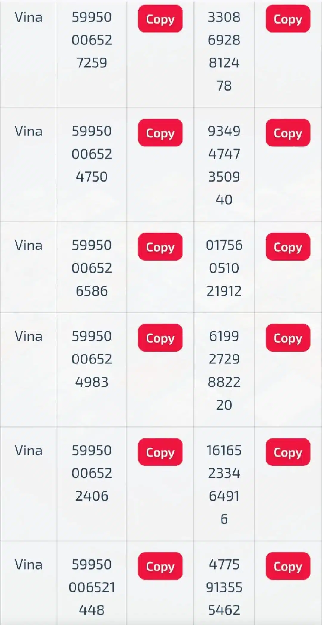 Ảnh thẻ Vinaphone free có số seri