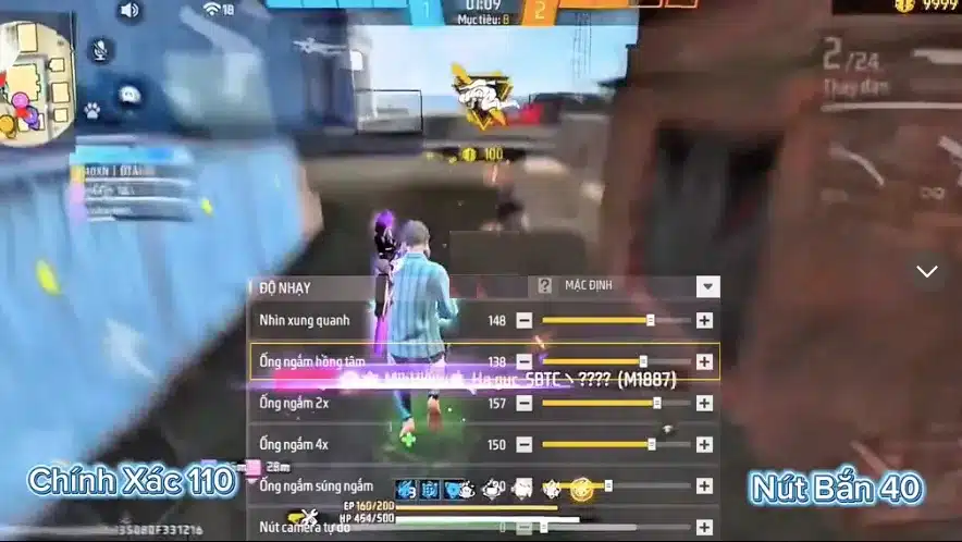 Cài Đặt, Chỉnh Độ nhạy FF iPhone chuẩn