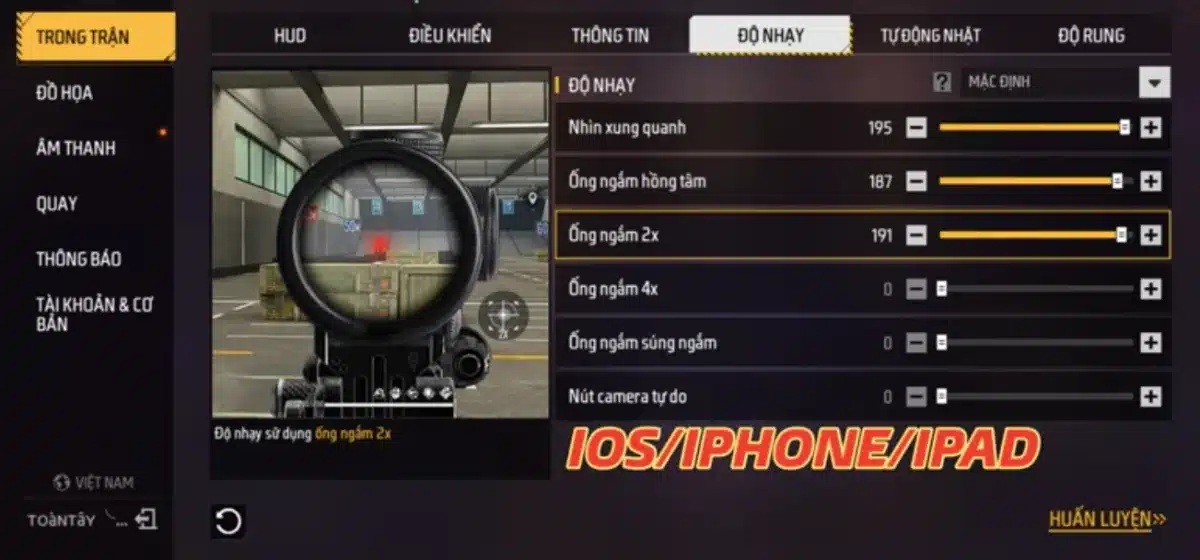 Độ Nhạy OB52 IPHONE full đỏ