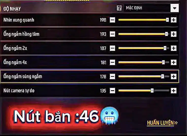 Độ nhạy Oppo Oneshot siêu chuẩn