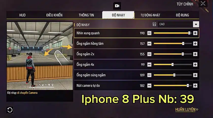 Độ nhạy iPhone 8