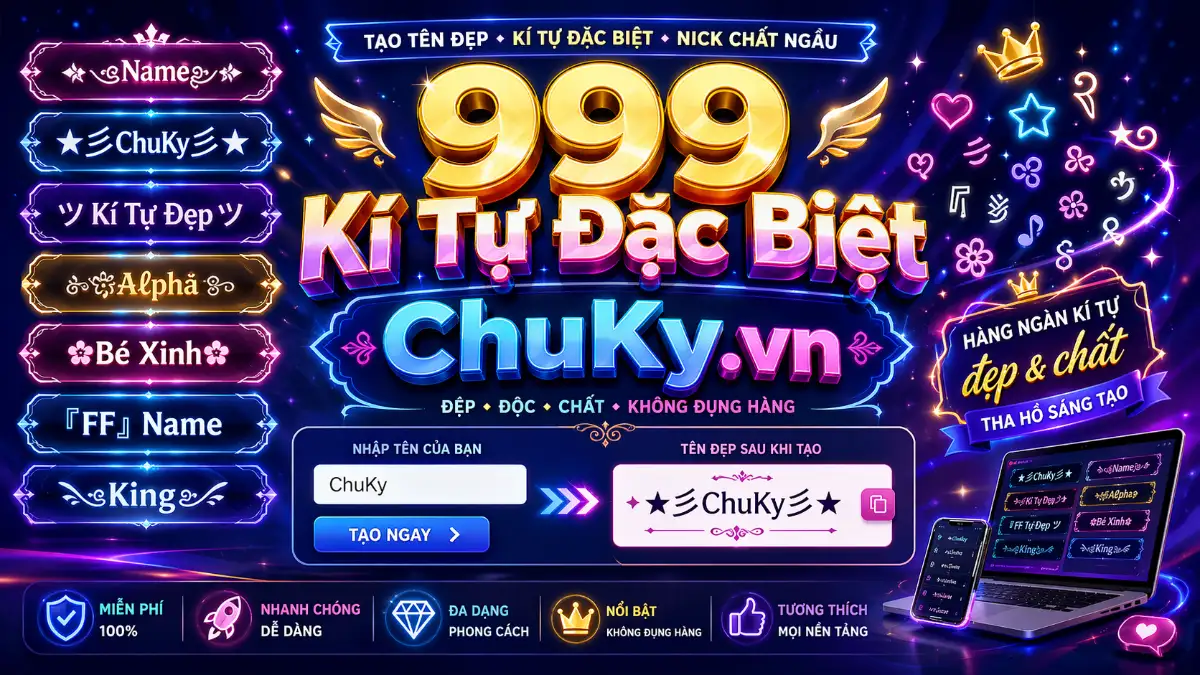 Kí Tự Đặc Biệt
