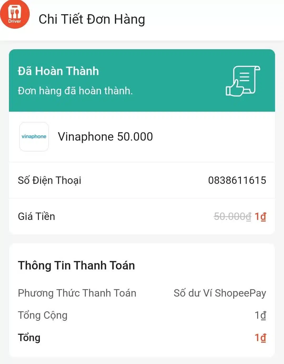 Mua Thẻ Vinaphone 50K