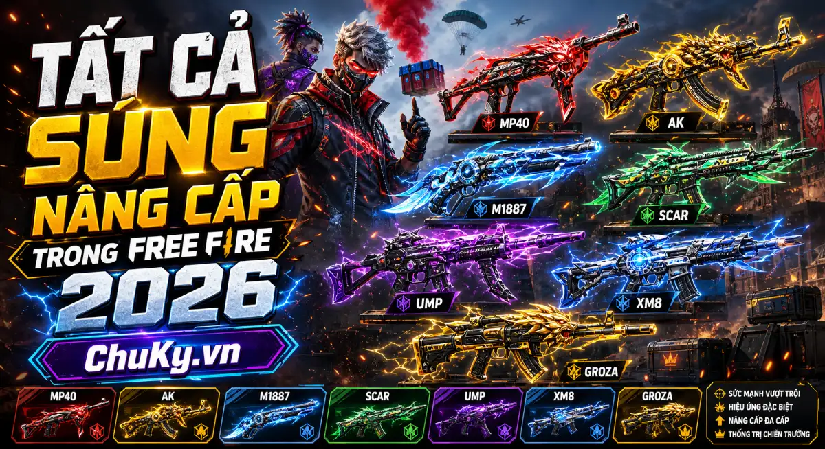 Tất Cả Súng Nâng Cấp Trong Free Fire