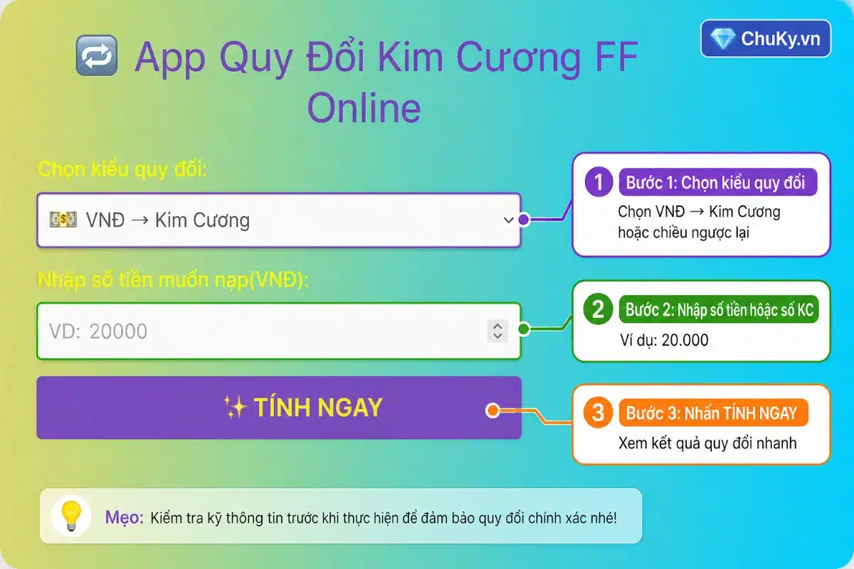 Cách dùng App đổi Kim Cương FF