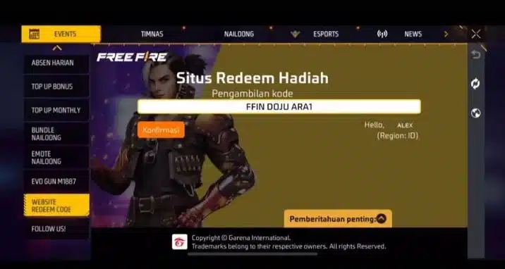 Code FF Indonesia