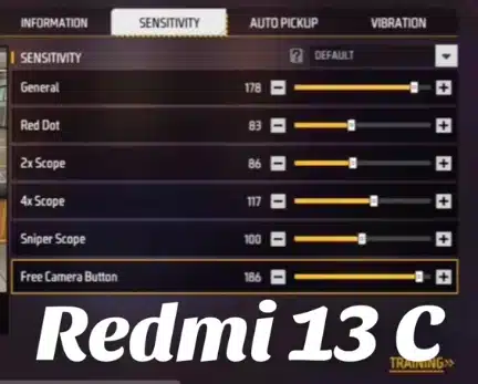 Setting độ nhạy máy redmi 13C