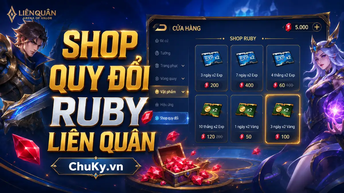 Shop Quy Đổi Ruby Liên Quân