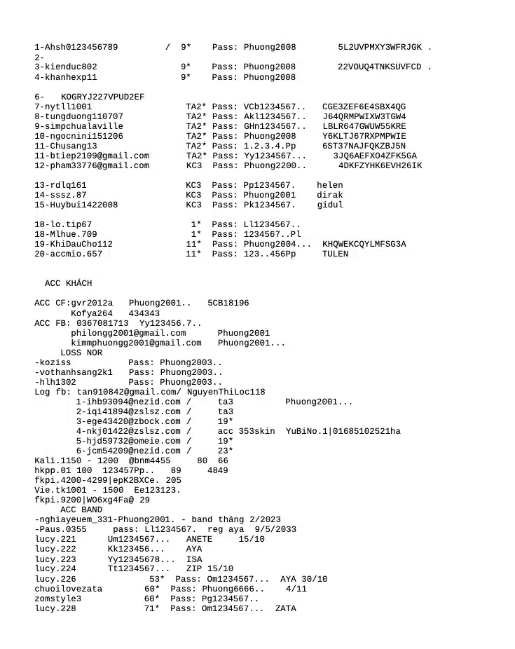 Shop acc TTX miễn phí
