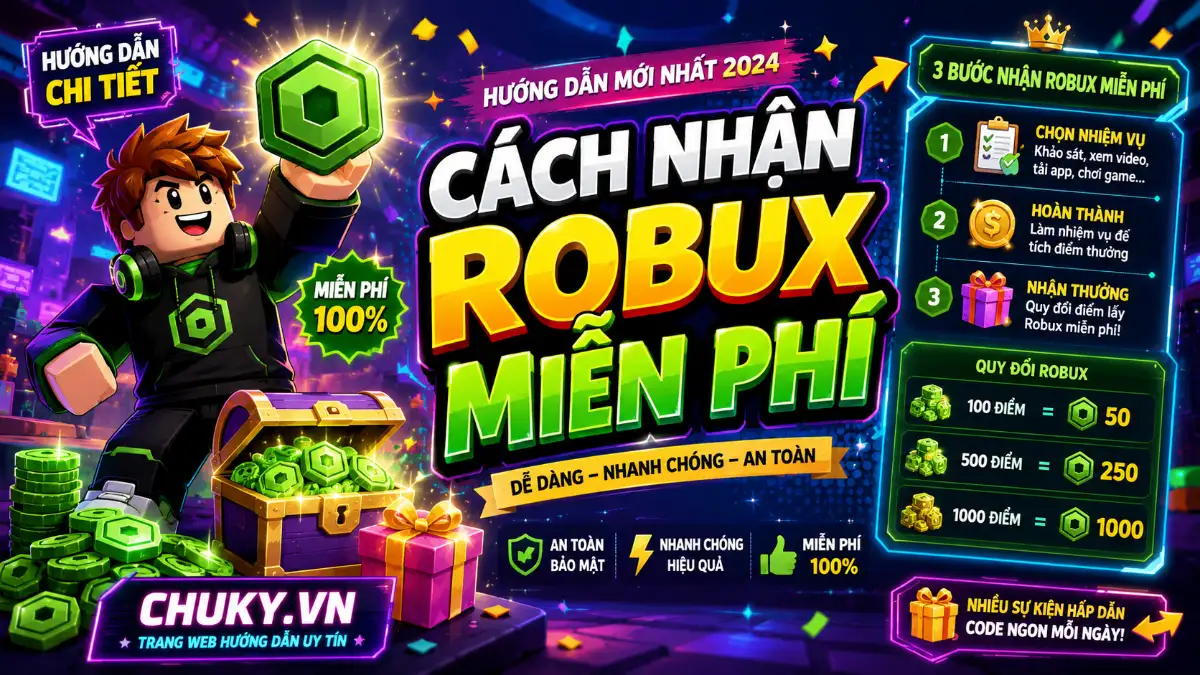Cách Nhận Robux Miễn Phí