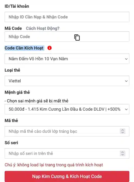 Cách kích hoạt code đại lộ danh vọng