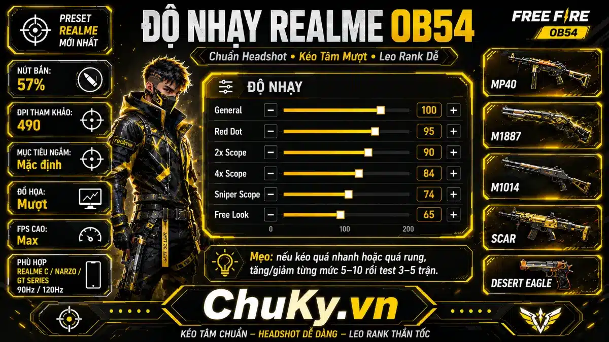 Độ Nhạy Realme OB54
