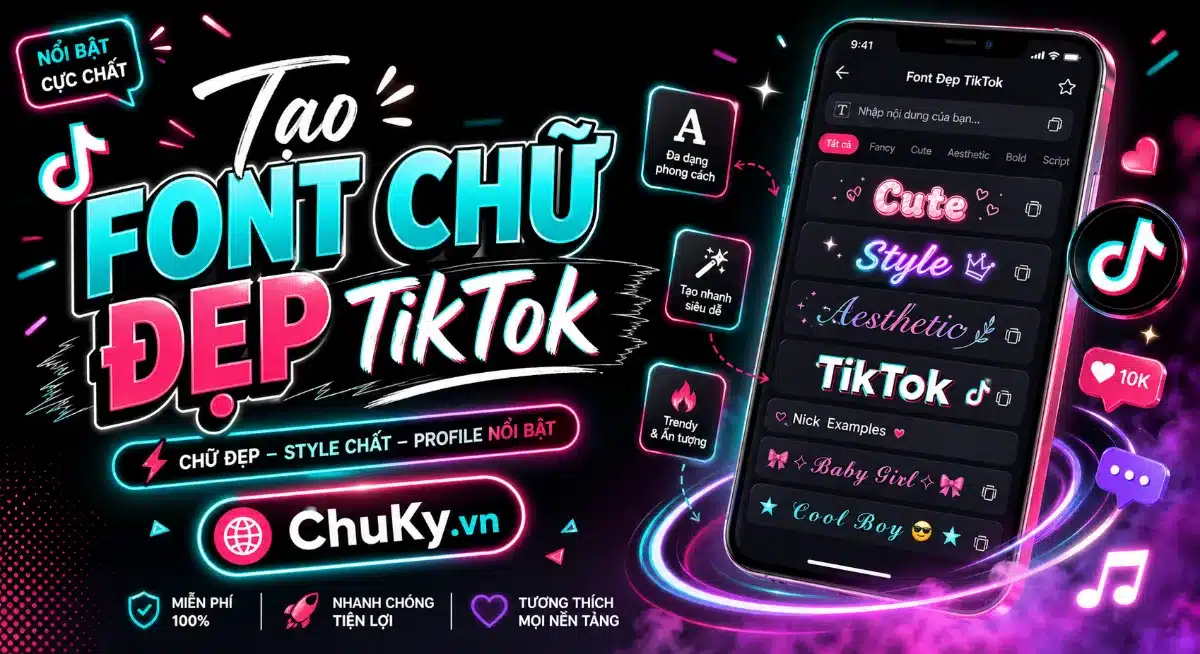 Font Chữ Đẹp TikTok